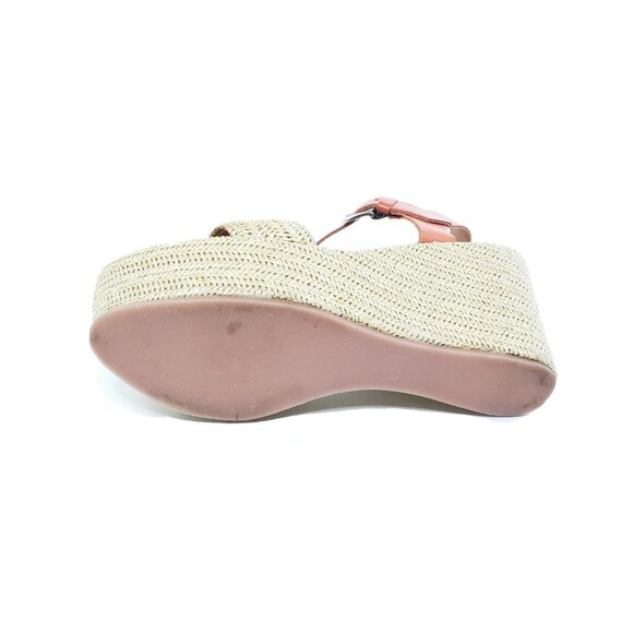 Ron White Shelly Womens Raffia Wedge Sandals Leather Ankle Strap EU 40 US 9.5-10 - Picture 5 of 11